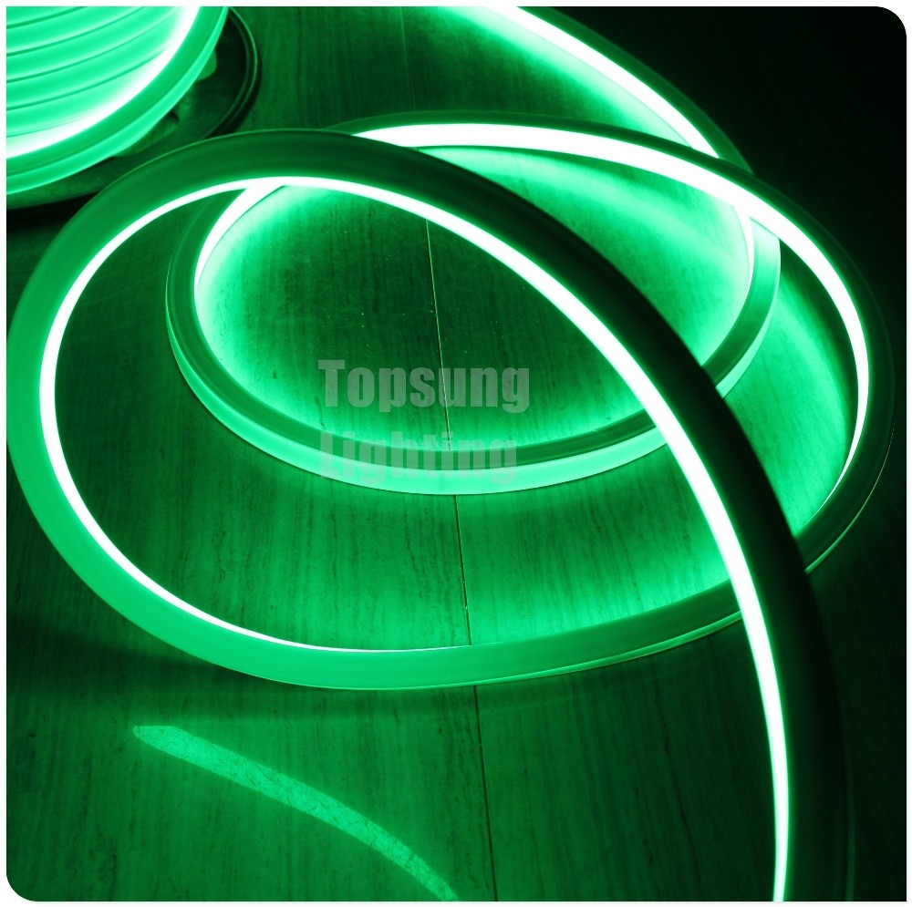 AC 110v LED neon flex 16*16mm square flat led neon tube ip68 outdoor lighting green