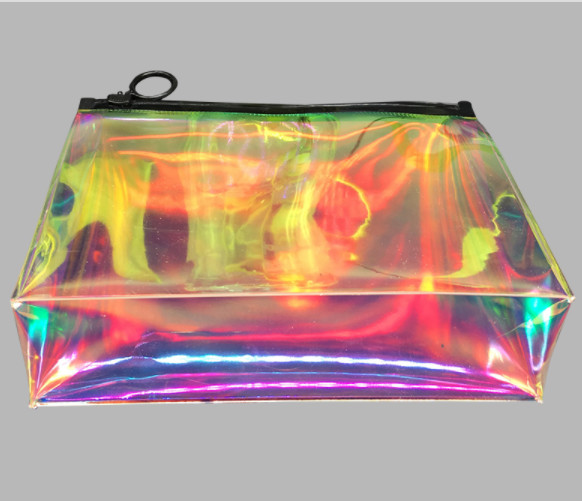 Shining Jewelry Promotional PVC Bags , Holographic Cosmetic Bag With 0.25MM Thickness