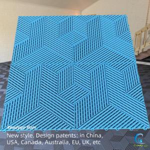 China 18mm Rib Surface Interlocking Garage Flooring Easy Cleaning wholesale