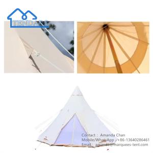 China Luxury Glamping Waterproof Cotton Hotel Tent With Vent For Outdoor Family Tent wholesale