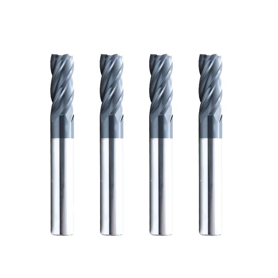 Diamond Coating 4F Flute CNC Router Bits for Graphite Cutting Precision