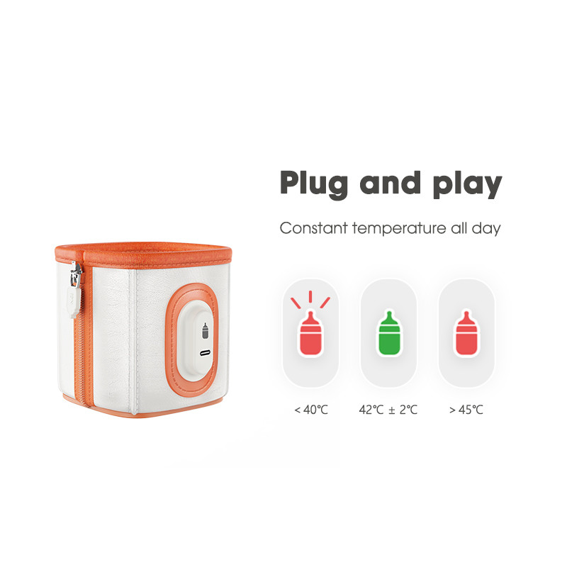 42℃ Thermostat USB Portable Bottle Warmer Breast Milk Cover 10W