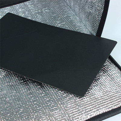 Black Reusable Insulated Grocery Shopping Bags For Food Transport Storage