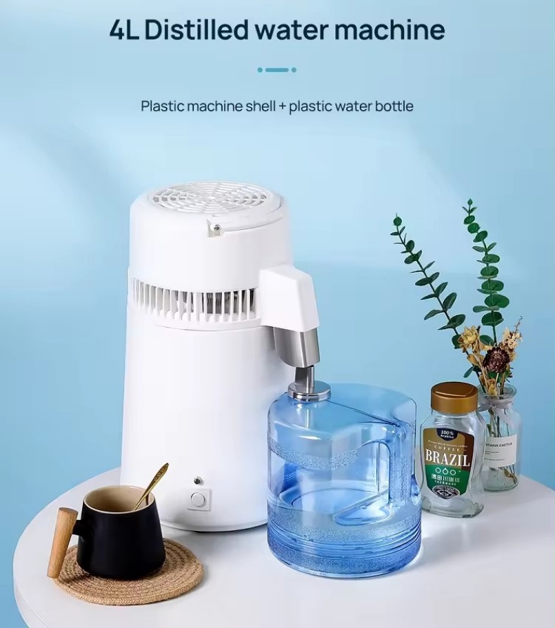 4L Water Distiller For Home Use Stainless Steel 1.5L/H Dental Water Distillation Device