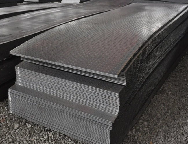 MS Structural Chequered Steel Plate Tear Drop Pattern In Bulk
