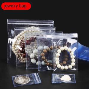 China Zipper Top Sealing Small Jewelry Bags with Custom Logo Thick Clear Plastic Earring Bags wholesale