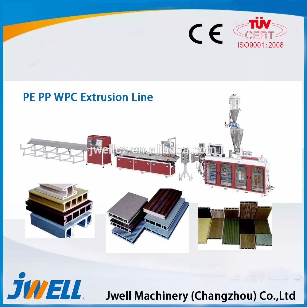 YF 240 PE decoration floor WPC plastic profile extrusion line