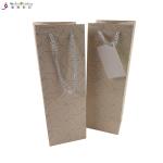 Matt Lamination Custom Printed Gift Bags Kraft Paper Wine Gift Bags