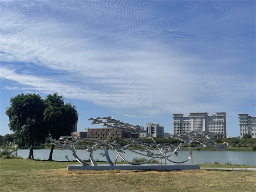 Polished Large Outdoor Fish Sculpture Garden Stainless Steel Animal Sculpture