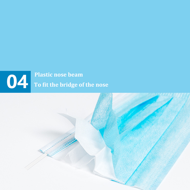 3 Ply Disposable Respirator Mask Breathable Skin Friendly Earloop Procedure Masks