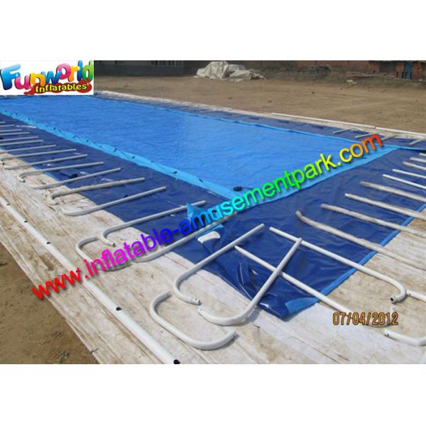 Summer Rectangular PVC Water Inflatable Swimming Pools with Metal Frame