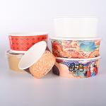 Rigid Salad Disposable Paper Food Packaging Kraft Paper Bowls For Safe Storage