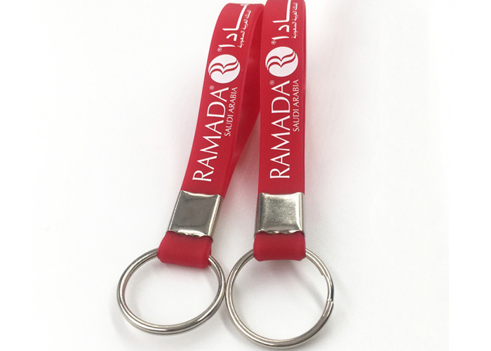 Custom Silicone Bracelet Mixed Color Embossed Printed Rubber Wrist Strap Bracelet Segmented Silicone Keychain Bracelet