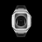 Silicone Strap Stainless Steel Apple Watch Case Luxury Scratch Proof