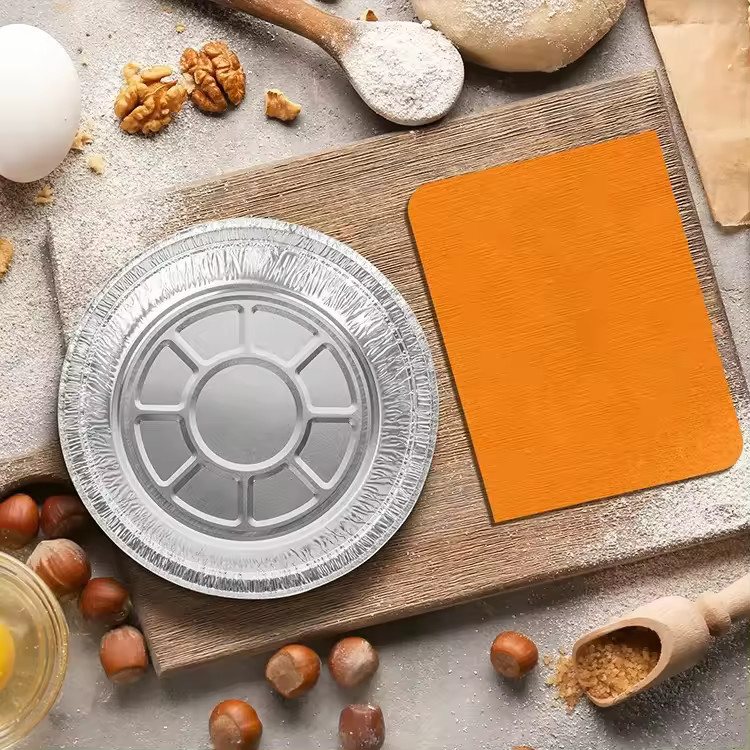 1L Round Aluminum Pans Shallow Aluminium Foil Pan Round Container Tray