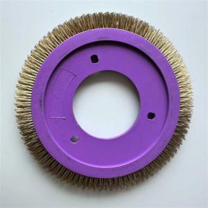 China Textile Finishing LK Stenter Brush Wheel Purple Color Plactic Material Copper Brass Brush Hair wholesale
