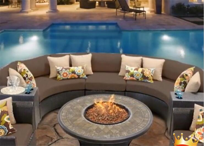 Factory price black real flame LPG NPG outdoor see through gas fireplace fire pit pan