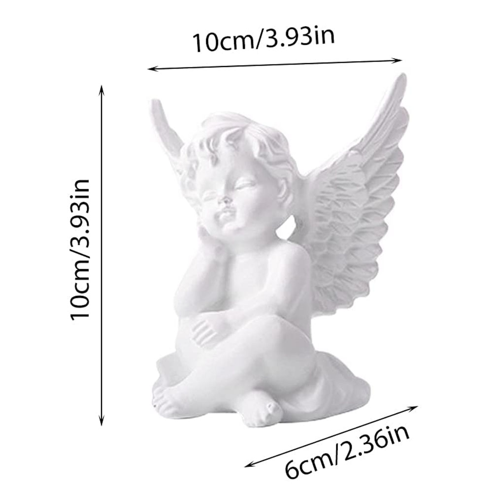Finished Goods Garden Miniature Gold 2pcs Cherub Resin Statue Angel Figure Decorative