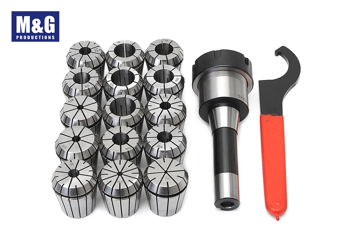 High Accuracy Milling Machine Accessories ER Collet Set With Clamping Nut