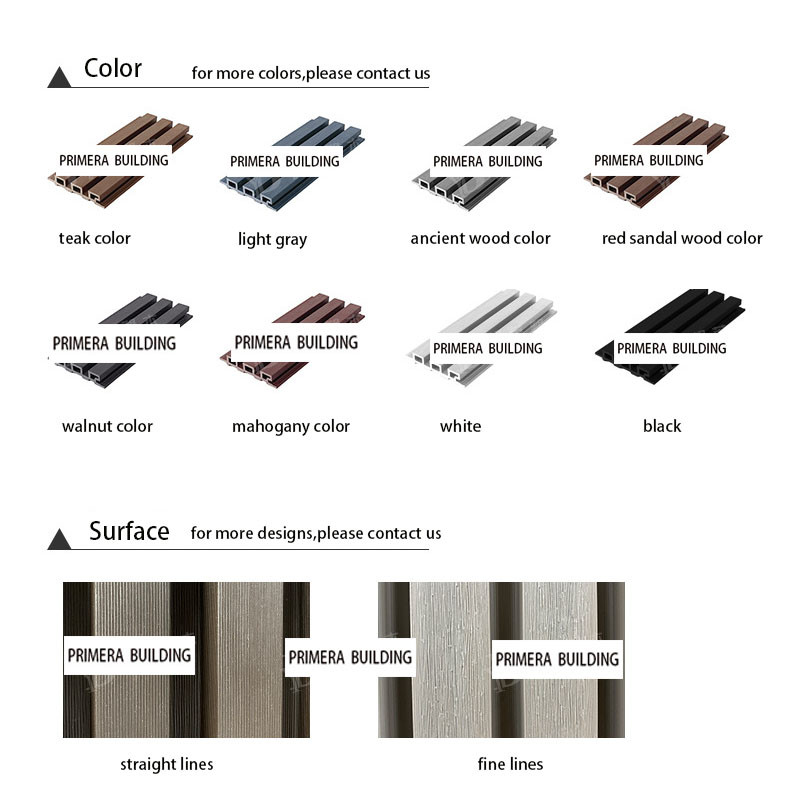 11x86 Inch WPC Cladding Panel Wood Plastic Composite Groove Plank Wall Inside Red Floor Board