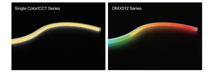 Top Bend DMX512 LED Strip IP65 / IP67 Waterproof LED Neon Strip For Contour Lighting