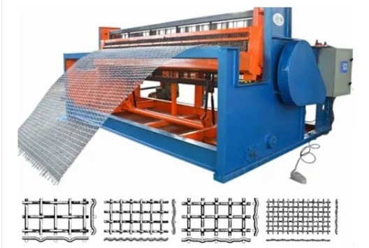 Q235 5-12mm Hydraulic Fully Automatic Crimped Wire Mesh Weaving Machine For Vibrating Screen