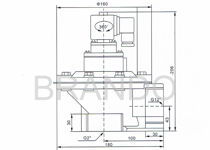 2 Inch Inlet and Outlet BDMF - Z -50S electromagnetic valve , solenoid pulse valve