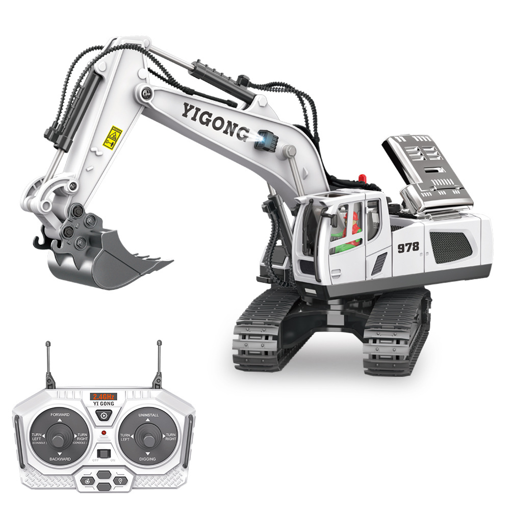 Exciting Children's Car Gifts Alloy Engineering Vehicle Series Remote Control Excavator