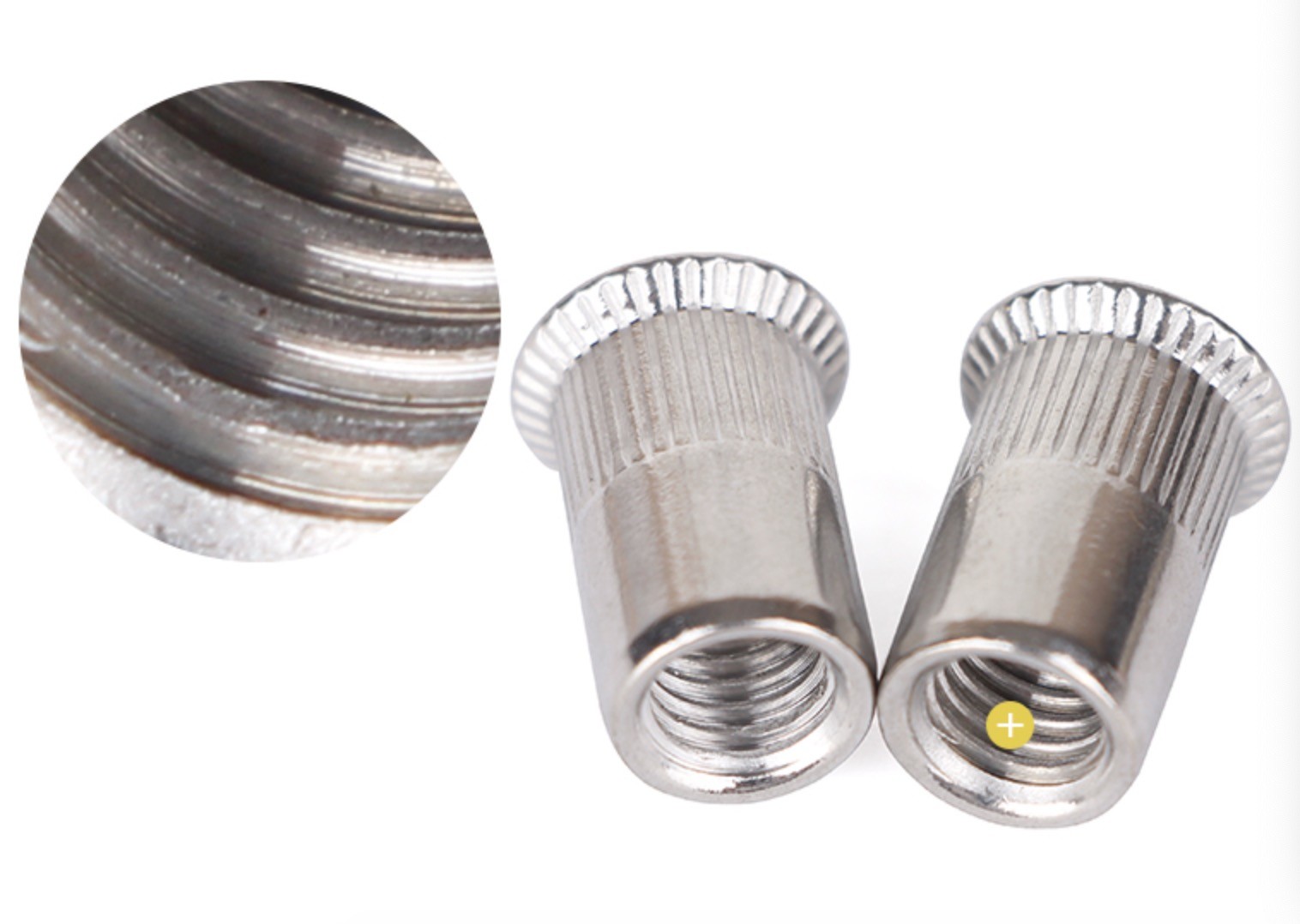 SS Countersunk Head Rivet Nuts Vented Flat Head Chemical Resistant