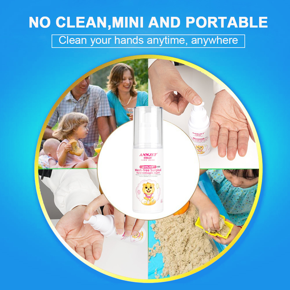 Wash Free Hand Sanitizer Gel , 80ml Anti - Bacterial Alcohol Gel Medical Hand Sanitizer