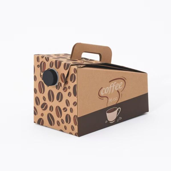 48oz Disposable Coffee Dispensers with Handle Cold Hot Drink Dispenser Box for Party, Catering, Office, Take Out