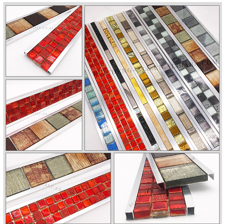 Aluminium Listello Tile Trim , Weather Resistance Listello Mosaic Tile Trim