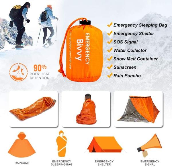 Waterproof Emergency Sleeping Bag Keep Warming Survival Bag Emergency Blanket