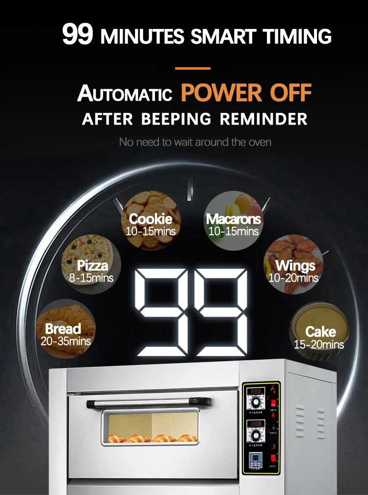 Luxurious Commercial 1-3 Layer 2-9-Tray Multi-Functional Baking Electric Oven