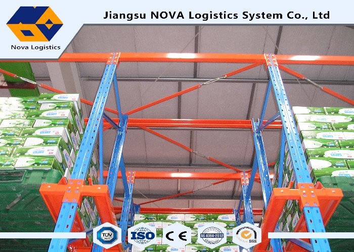 Powder Coated Drive In Pallet Racking Industrial Heavy Loading 1500 Kg