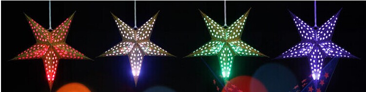 The five-star red lanterns Send electronic wax send lever Laser paper lantern Wedding celebrations The led lanterns