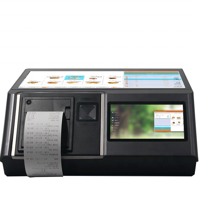 11.6/12.5 inch Android POS Device With Receipt Printer And LED-8/VFD/5"HD 2nd Display