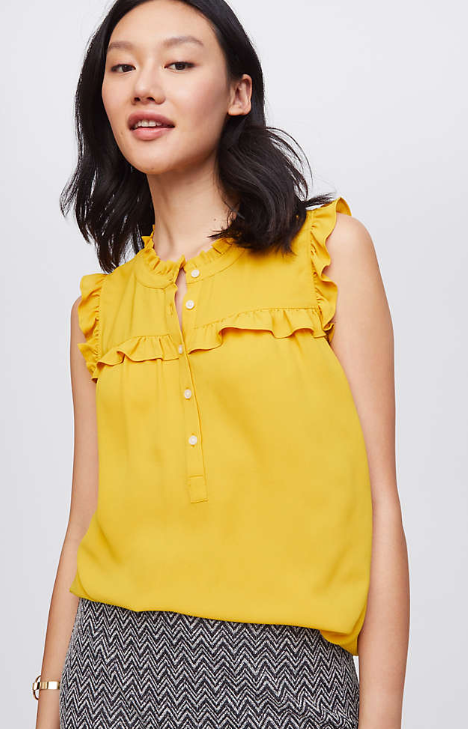 Gold Sleeveless Latest Blouse For Women
