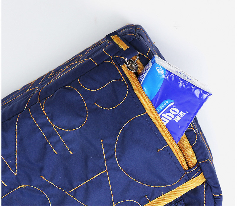 Simple Zipper Recycled Portable Insulated Washable Canvas Lunch Bag