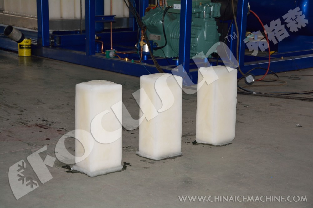 105kw Heavy Duty Direct Cooling System Ice Block Maker Machine with Bitzer Compressor