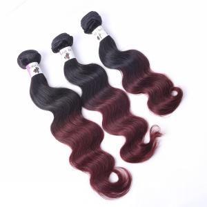 China High quality AAAAAA no shedding Unprocessed Virgin blonde Brazilian Ombre Hair Weft wholesale