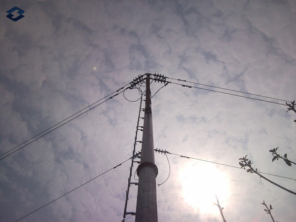 Polygonal Flange Connected Electrical Power Pole Joint with insert mode