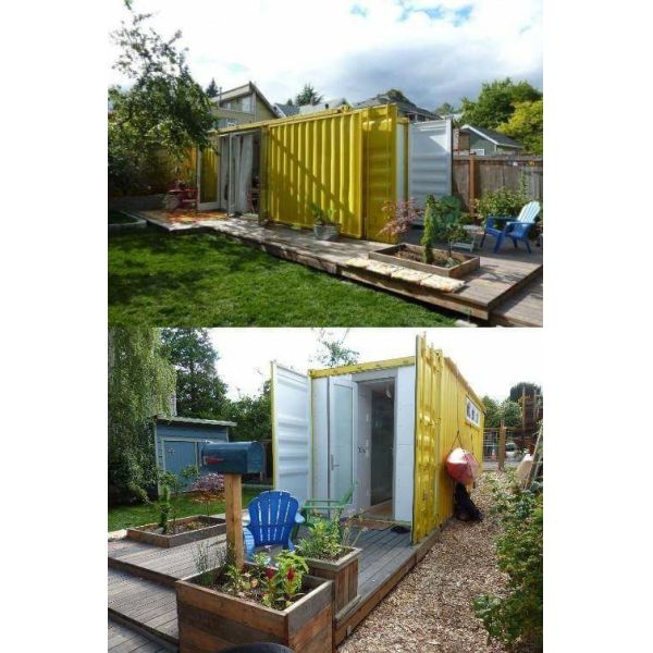 Flat Pre Built Shipping Container Homes Tower Style 37 Sqm Folding Expandable Granny