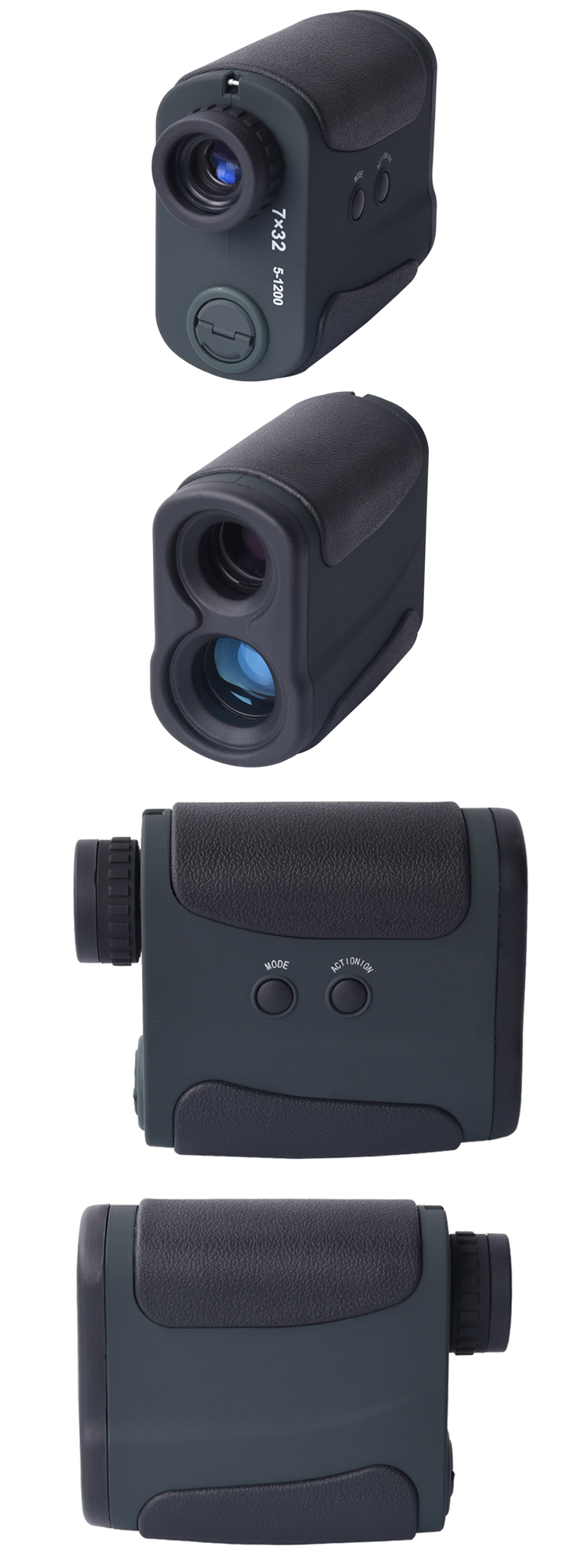 7X32 1200m Laser Rangefinder for Golf and Hunting Full Multi Coated Lens Long Distance