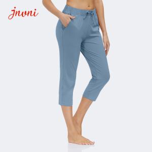 China High Waist Lulu Yoga Jogger Pants 250gsm Yoga Capri Leggings With Pocket wholesale