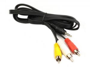 China 3.5mm AV Right Jack Plug to 3 RCA Male Video Audio Adapter Cable on sale