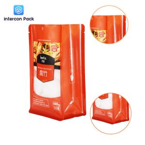 China Red Color OPP Gusset Packaging Bag hot pressing Customized Logo wholesale