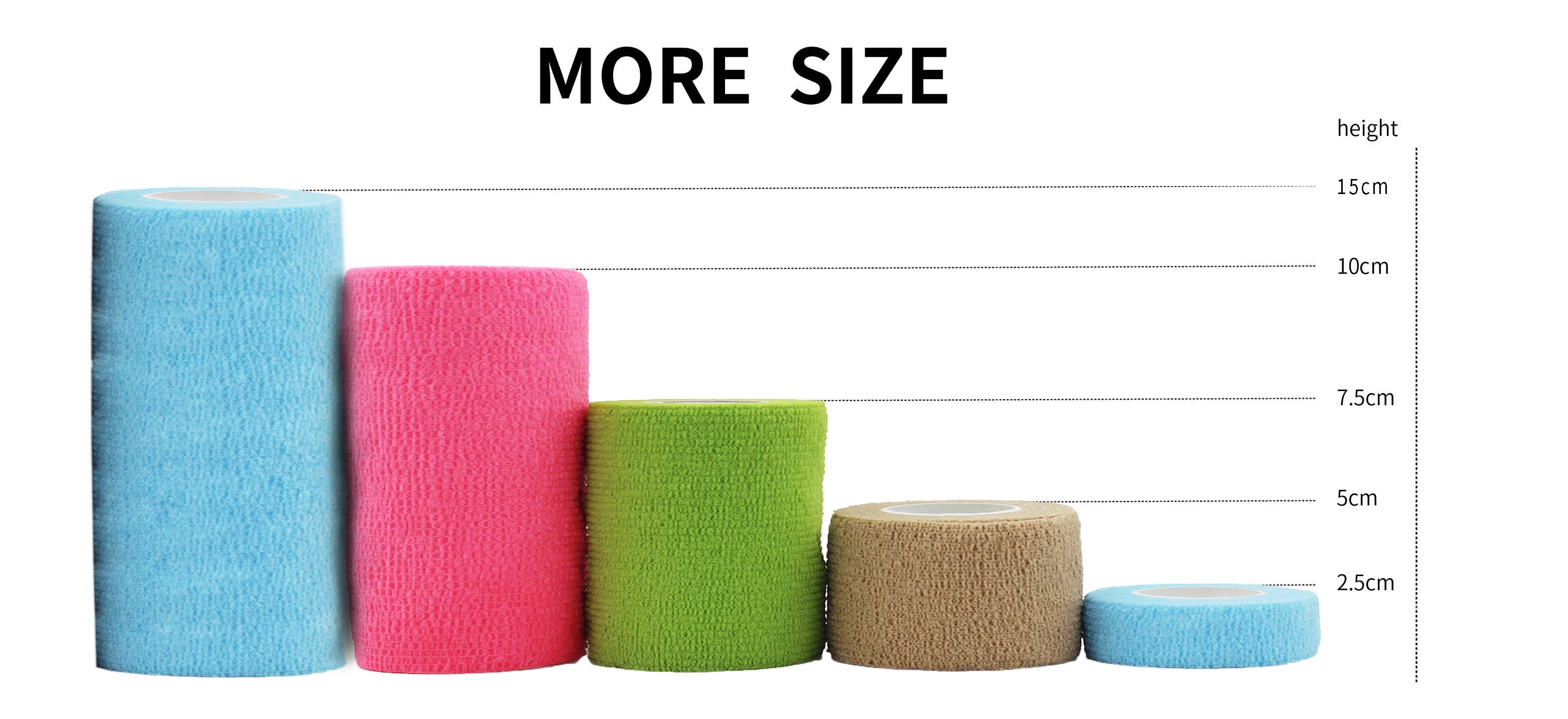 CE Cotton Self adhesive Bandage Wrap in Medical Elastic Adhesive for Sports, Hand & Leg Guard