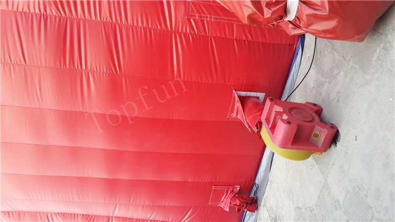 Red Multifunctional Inflatable Water Slide With Obstacles N Pool