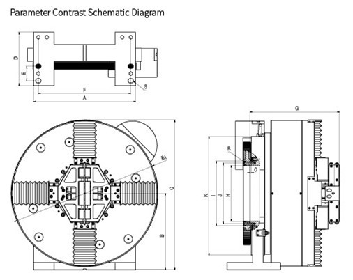 Full Stroke Rotary Pneumatic Chuck For Laser Tube Cutting Machine